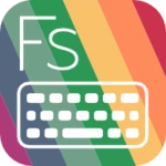 flat style colored keyboard android application logo